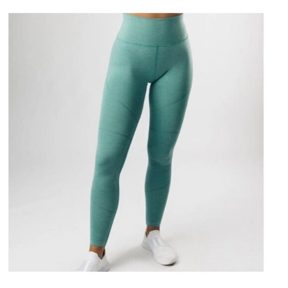 ALPHALETE OG Revival Leggings High Rise Seamless Green XS Women Weightlifting - Picture 1 of 8